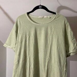light green urban outfitters raw hem t shirt